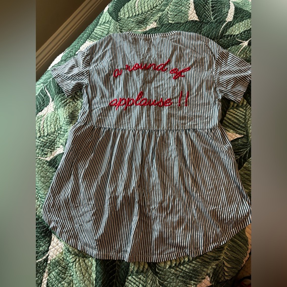 Zara trafaluc navy stripes top SZ m - Picture 3 of 8